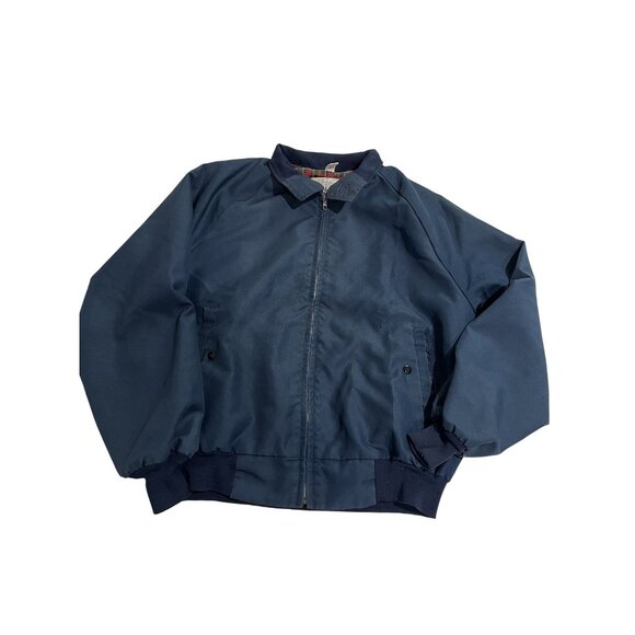 Saddlebrook Vintage Bomber Jacket in Blue - Picture 1 of 3